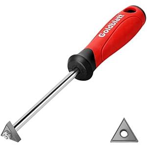 Goldblatt Grout Removal Tool with Replacement Carbide Tip - Professional Grout Cleaner, Caulking Remover, Scraper with Soft-Grip Handle, for Cleaning Floor Ceramic Tile Gaps, Tile Joints or Corners Goldblatt Grout Removal Tool with Replacement Carbide Tip - Professional Grout Cleaner, Caulking Remover, Scraper with Soft-Grip Handle, for Cleaning Floor Ceramic Tile Gaps, Tile Joints or Corners