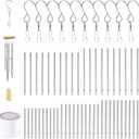 Swpeet 61pc Wind Chime Tubes & Wire Kit with Swivel Hooks, DIY Crafts Hanging Wind Chimes