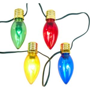 Kurt S. Adler UL 10-Light Multi-Colored Giant C7 Bulb Light Set
