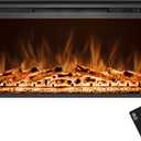 Electric Fireplace, 50" Electric Fireplace Inserts, Recessed Fireplace Heater with Remote Control, Adjustable Flame Colors, Timer&Overheating Protection, 750/1500W
