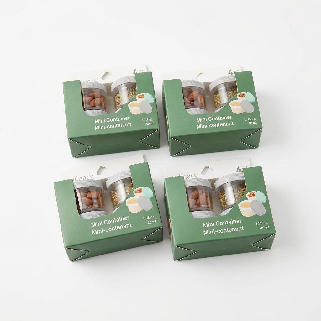 4 x Dressing Containers: 4 Pack