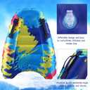 4 Pieces Inflatable Surf Body Boards with Handles Beach Floating Surfboard Lightweight Portable Bodyboard Water Sport Pool Inflatable Surfboard for Adult Summer Beach Surfing Swimming, 4 Styles, as shown