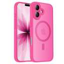 Symcele Designed for iPhone 17 Case, Compatible with MagSafe, [Camera Protection] [15FT Military Droptection] Shockproof Translucent Matte Anti-Slip Phone Case, 6.3", Hot Pink