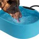 Outdoor Heated Water Bowl for Dog & Cat, Heated Dog Bowl Provides Drinkable Water in Winter, Heated Pet Bowl for Outside, Heated Waterer Dish for Rabbit, Chicken, Duck, Squirrel (Light blue)
