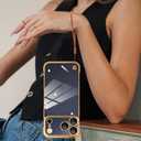 Phone Case, Compatible with iPhone 17 Pro Max, Transparent Electroplated Golden Phone Case, Frameless Design, with Camera Lens Protection.