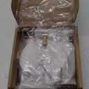 Rergy Cabinet Handles Marble Drawer Pulls and Knobs, 10Pack White Marble & Matte Gold Single Hole, T-Bar Hardware for Kitchen Dresser Zinc Alloy Furniture