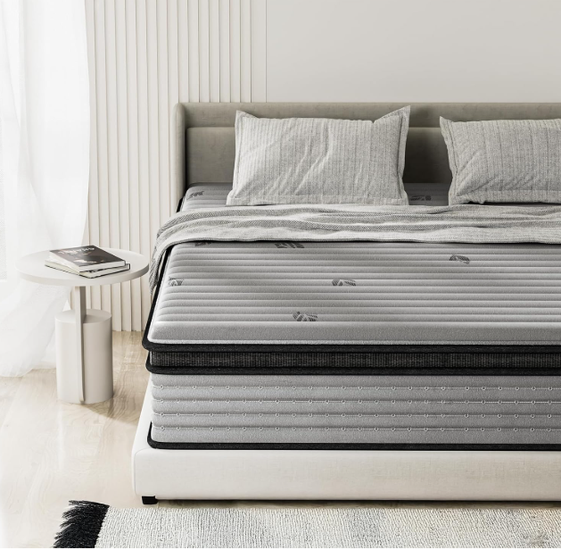 MixDeer Twin Mattress 12inch in a Box, Memory Foam Hybrid Mattress with Pocket Springs and Zoned Support for Back & Lumbar Pressure Relief, Motion Isolation and Edge Support -CertiPUR-US(12 Inch,Twin)