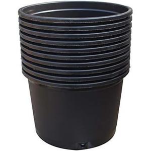 Nursery Pot 1 Gallon 1 Gal 2 Gal 3 Gal 5 Gal 7 Gal 10 Gal 15 Gal Nursery Container Injection Molded Pot Fit for Plants Soil Growers or Hydroponics (10,2 Gallon Short)