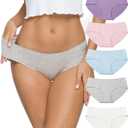 Altheanray Women's Underwear Cotton Seamless Soft Hipster Panties Ladies Mid Rise Bikini (Small, Light Colors)