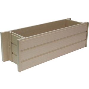 New Age Garden ECOFLEX 48" Outdoor Window Box Planter, Moisture Resistant Flower Box for Windows, Railings, or Fences, Weather Resistant Composite, No Tools Needed