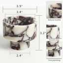 Modern Marble Tealight Holders, Luxurious Votive Candle Holders for Home Decor, Natural Stone Pillar Candle Holder for Table Centerpieces, Elegant Wedding Dinner Party Table Decor