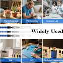 100 Pack 1ml/cc Lab Syringes with 27Ga 1/2 Inch(13mm) Needle, Disposable Individually Wrapped for Scientific Labs, Feeding Small Animals, Dispensing, Applicator, Watering