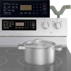 DG34-00030A Range Membrane Switch Touchpad Overlay Compatible with Samsung Gas Ranges Ovens Fit Models NE59J7630SS/AA-00,NE59J7630SB/AA-00,NE59J7630SG/AA-00