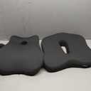 DAVBIR Petal Cushion Cushion for Waist Support Luxury Comfort, Tailbone Pain Relief, Cushion Sciatica Butt Desk Chair, Healthy sedentary (D, Black)