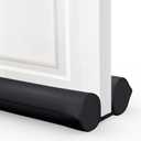 Comfyanno Under Door Draft Stopper - Bottom Door Gap Filler & Seal - Windproof Coating Cover - Fits 30 to 36 Door - Block Noise, Sound, Cold Air, Light, Wind - Easy Install Draft Blocker - Black (36'' -1 pack, Black)