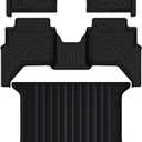 Tesson Floor Mats & Cargo Mat for Ford Ranger SuperCrew Cab 2024-2026(5ft Short Bed Bedmat),All Weather Protection Accessories Custom Full Set Liners Include 1st & 2nd Row