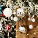 Christmas Ball Ornaments for Xmas Decorations,50 pcs Christmas Extra Large Tree Shatterproof Ornaments-Silver (Combo of 5 Style in 3 Sizes)