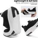 ZOVE Wide Toe Box Shoes Women Extra Wide Width Sneakers Ultra Light Road Running Shoes Non-Slip Tennis Sneakers Breathable Walking Athletic (Black)