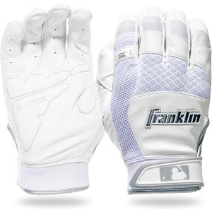 Franklin Sports MLB Baseball Batting Gloves - Shok-Sorb X Batting Gloves for Baseball + Softball - Adult + Youth Padded Non-Sting Batting Glove Pairs - Size: Adult Large