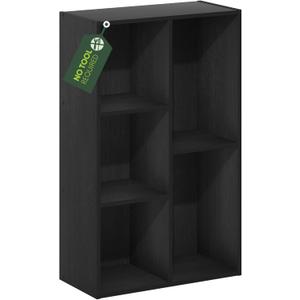 Furinno Luder 5-Cube No Tool Assembly Open Shelf, Blackwood