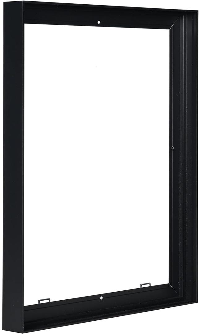 30x40 Assembled Canvas Frame for 0.6"-0.9" Deep Stretched Canvas, 0.75" Depth Floating Frame, Black(1PCS,Aluminum)