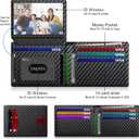 Wallet for Men Slim RFID Blocking Leather Credit Card Holder Wallet for 14 Cards, Bifold Minimalist Thin Wallet with 2 ID Windows & Cash Slot, Front Pockt Carteras Para Hombres, Birthday Gifts for Men
