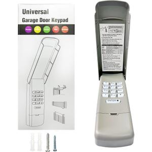 Universal Garage Door Opener Keypad for Liftmaster Chamberlain Craftsman Wayne Dalton Openers Produced Since 1993, Wireless Keypad Keyless Entry, Replaces 877/878MAX 377/977/877/66LM, Safe Security