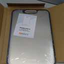 Titanium Cutting Board for Kitchen, Cutting Board Double Sided Food Grade, Pure Titanium/PP, Easy to Clean Large Size 1611 (Silver)