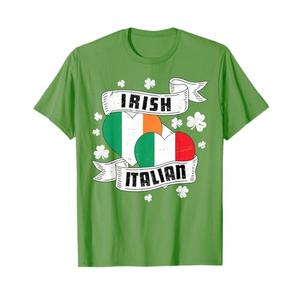 Half Irish Half Italian Ireland Italy Flag St Patrick's Day T-Shirt Medium