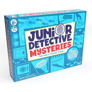 Junior Detective Mysteries Board Game for Kids Ages 8 and Up, Classic Family Mystery Game for 1 Plus Players