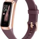 Fitness Tracker with Step Counter/Calories/Stopwatch, Activity Tracker, Health Tracker with Heart Rate Monitor, Sleep Tracker,1.10''AMOLED Touch Color Screen, Pedometer Watch for Women Men (Bordeaux)