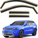 in-Channel Window Rain Guards Fit for Jeep Grand Cherokee 2011 2012 2013 2014 2015 2016 2017 2018 2019 2020, Visors Vent Visors Window Deflector Vent Shades Car Accessories -4 pcs