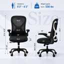 Ergonomic Home Office Chair, 4-Way Lumbar, Thick Cushion, 330LBS