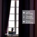 Estelar Textiler Pink and Purple Ombre Blackout Curtains 90 Inches Long 2 Panels Set, Thermal Insulated Gradient Drapes for Bedroom, Full Room Darkening Energy Saving Curtains for Living Room, 52"W x 90"L (Pack of 2), Pink and Purple