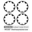 Wheel Rim Protector Designed for 2025 2026 Tesla Model Y Juniper 20 Inch Helix Wheel, 4PCS ABS Rim Guard Hubcap Cover Tire Trim Rings for Model Y Juniper Accessories, Black
