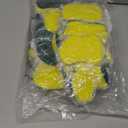 Tanlade 30 Pcs Individually Wrapped Sponges Kitchen Bulk Non Scratch Scouring Sponges for Dishes Household Cleaning Travel Apartments Hotel Car (Yellow Green)