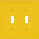 Light Switch Cover Plate Yellow 2 Gang Double Toggle Light Switch Plate Decorative Wallplates Outlet Plates Cover Electrical Switchplate for Bathroom Home Decor