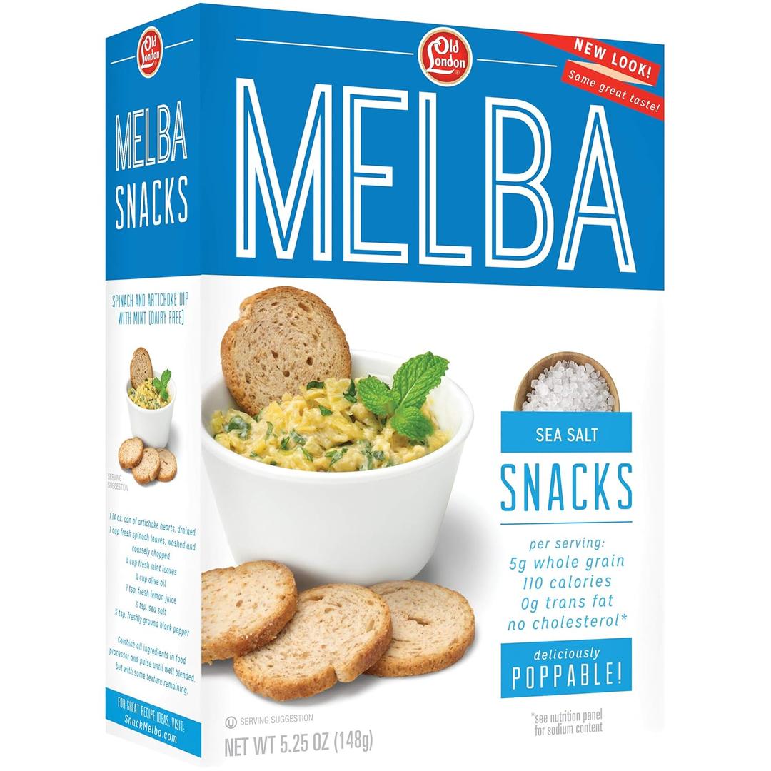 Old London Melba Snacks, Sea Salt, 5.25 Ounce (Pack of 12), Best By: 14 APR 2026