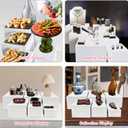 6 PCS Buffet Risers and Stands, White Acrylic Display Stands, Dessert Stands for Table, Food Display Risers for Party, Catering, Wedding, Jewelry & Collectibles Display (10" 9" 8" 7" 6" 5")