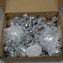 54 Pcs Mini Silver Disco Balls  Hanging Mirror Ornaments for Party, Wedding, Christmas Supplies