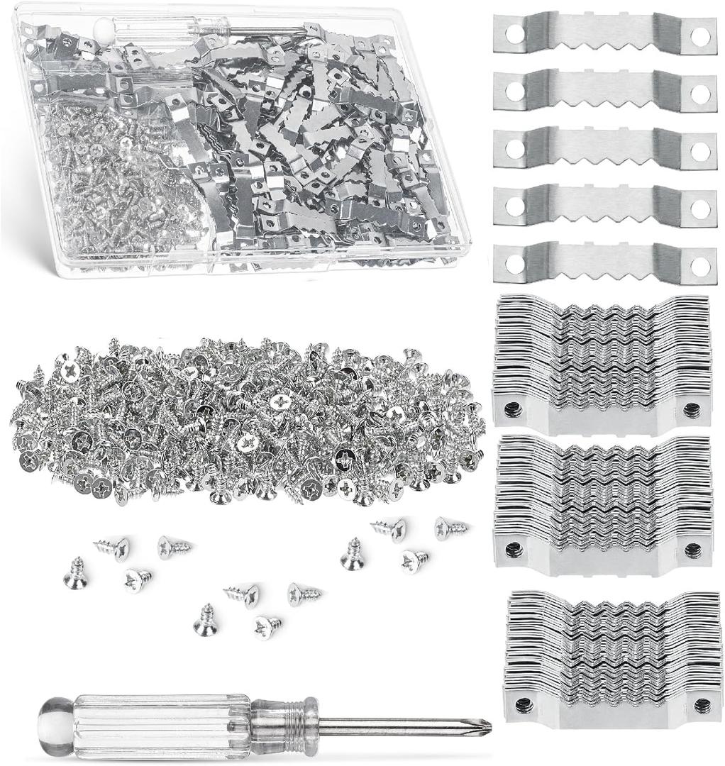 Mr. Pen- Sawtooth Picture Hangers, 511 Pack, Silver, Metal Picture Frame Hangers with Screws and Screwdriver