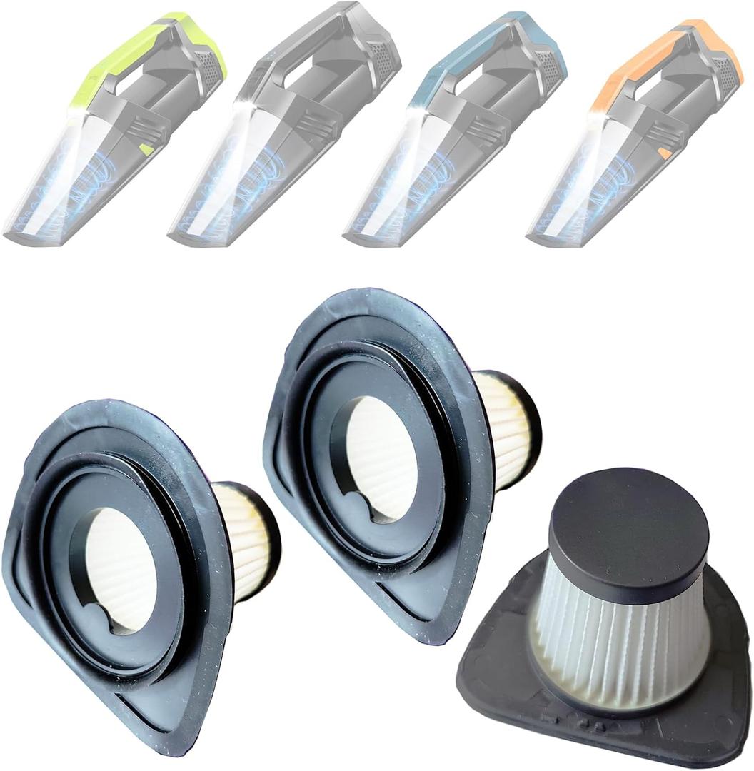 Hepa Filters Replacement compatible with Blestan LT-114 Handheld Vacuum Cordless, Filters for Blestan Car Vacuum, 3pack Washable Filters Works with Absob Cordless Handheld VacVac isn't included)