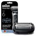 Braun Series 6 Electric Shaver Replacement Head with Sensitive Skinguard, Easily Attach Your Shaver Head, Compatible with New Generation Series 6 Shavers, 64B, Black