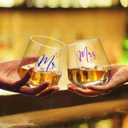 Mr and Mrs Wine Glasses Wedding Gifts for Bride and Groom -Gifts for Bridal Shower Engagement Wedding and Married Anniversary-His & Hers, Engagement Gift,3.35" W x 3.62" H