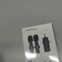 PQRQP 3 in 1 Professional Wireless Lavalier Microphone for iPhone, Android, Camera, Wireless Microphones, Mini Microphone, Crystal Clear Sound Quality for Recording, Live Streaming, Microphone Clips (Elegant Black)