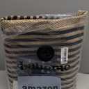 Lahome Enfys Modern Rainbow Easy Jute Office Rug, Outdoor Patio Rug 4x6 for Living Room Washable Carpet for Bedroom, Farmhouse Contemporary Non Slip Non Shedding Black Carpet for Backyard