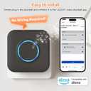 Smart WiFi Wireless Doorbell Chime for Google Nest, Ring, Blink App-Connected with LED Light, No Wiring Required (1pack, Black)
