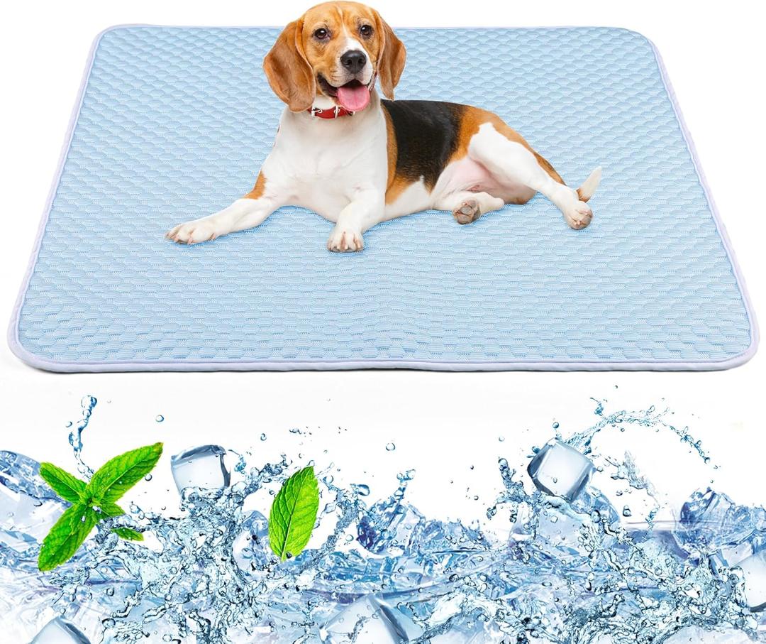 Dog Cooling Mat - Self Cooling Pad Breathable for Dogs Cats Washable Pet Cooling Mat for Indoor Outdoor Pets with Non-Slip&Foldable 28X40 (Medium)