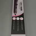 360 Airflow Styler Curling Iron - 1.25 Inch Hair Straightener and Curler 2 in 1 with Vented Cool Air to Lock in Style, Extra Long Flat Iron Curling Wand, 5 Temps & Dual Voltage for Travel (Black)