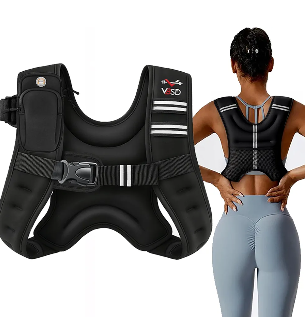VBSD Weighted Vest Woman 6lb/8lb/12lb/16lb/20lb/25lb/30lb Weight Vest for Women Men Body Weight Vests for Walking Strength Training Running Workout Jogging Fitness